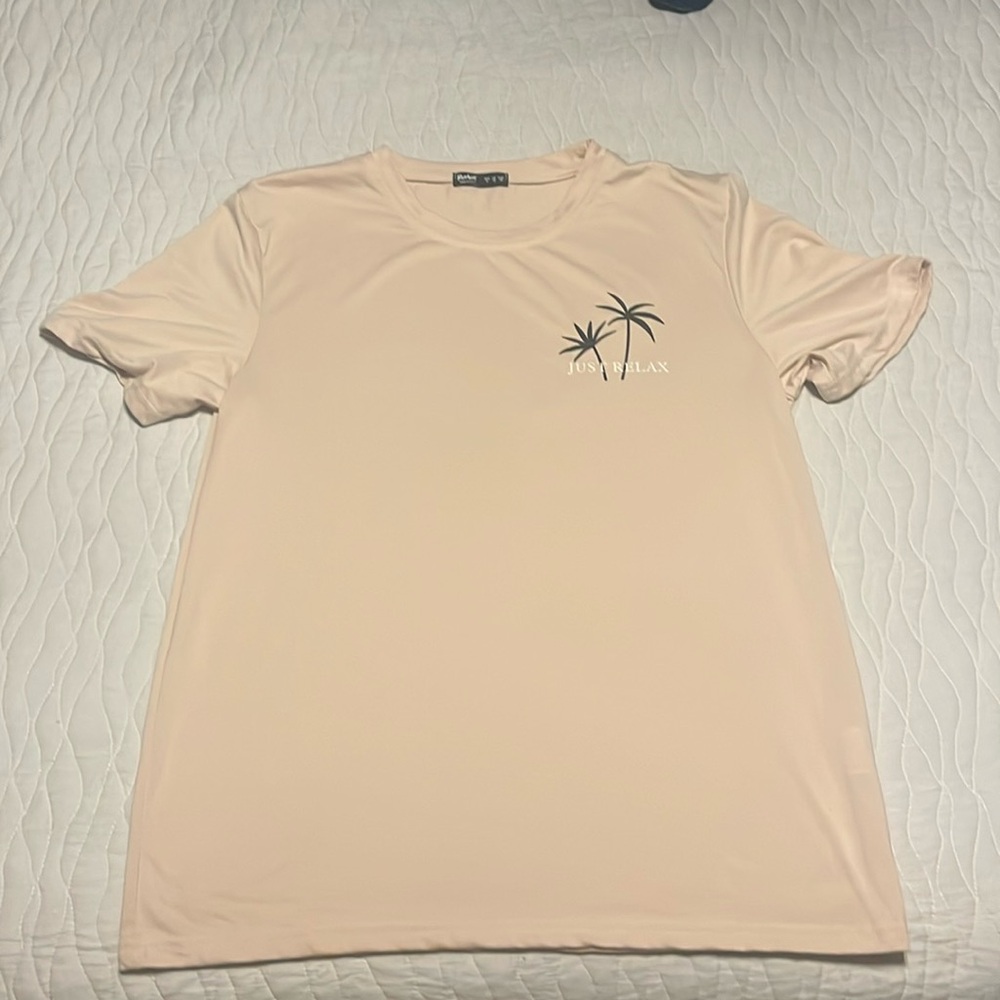 Tan/beige short sleeve shirt